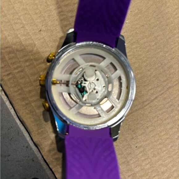 MULCo Unisex timepiece Mwatch 3D Collection A Purple Silicone Quartz Watch - Picture 6 of 7